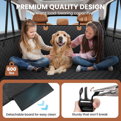 600D Heavy Duty Dog Car Seat Cover for Back Seat, 2026 Upgraded