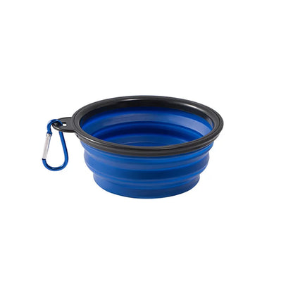 Two-In-One Dog Food & Water Bowl TPR Folding Retractable Portable Outdoor Travel Bowl