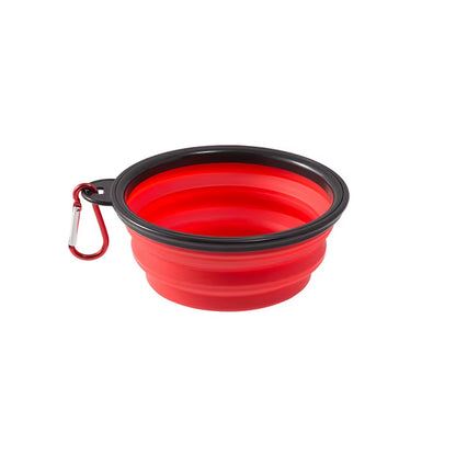 Two-In-One Dog Food & Water Bowl TPR Folding Retractable Portable Outdoor Travel Bowl